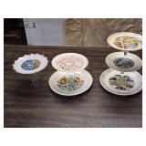 Set of 3 DIY Tiered Serving Platters Using Collectable Plates from Various States - One needs to be re-glued