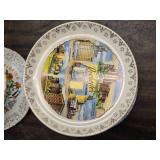 Set of 3 DIY Tiered Serving Platters Using Collectable Plates from Various States - One needs to be re-glued