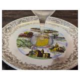 Set of 3 DIY Tiered Serving Platters Using Collectable Plates from Various States - One needs to be re-glued