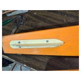 Pair of Old Antique Orange Water Skis