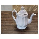 Antique Edwardian White Porcelain Teapot - TEdwards Maker