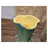 Redwing Flower Vase with Chip and Other Flower Vase