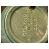 Redwing Flower Vase with Chip and Other Flower Vase