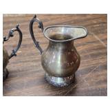Vintage National Silver on Copper Tea, Cream and Sugar Set