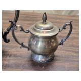 Vintage National Silver on Copper Tea, Cream and Sugar Set