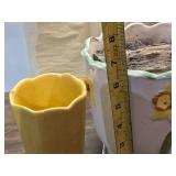 Lot of 2 Vases and 1 Flower Pot