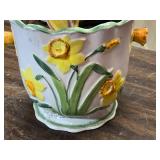 Lot of 2 Vases and 1 Flower Pot