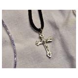 Lot of Assorted Jewelry Including Necklaces and Bracelets with Cross Charms