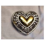 Lot of 2 Belt Buckles, Heart Shape and Military Design