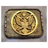 Lot of 2 Belt Buckles, Heart Shape and Military Design