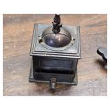 Small Decorative or Doll House Metal Cash Register, Sad Irons, Coffee Grinder, Sewing Machine