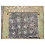Vintage Punch Ball Game "Try Your Luck" Penny Arcade Machine