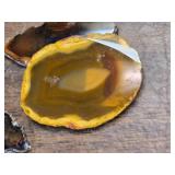 Lot of 3 Slices of Decorative Polished Stone