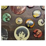 Large Lot of Band, Musician and Other Pins - 80s Era