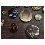 Large Lot of Band, Musician and Other Pins - 80s Era