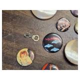 Large Lot of Band, Musician and Other Pins - 80s Era