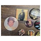 Large Lot of Band, Musician and Other Pins - 80s Era