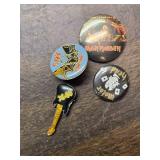 Large Lot of Band, Musician and Other Pins - 80s Era