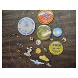 Lot of 80s Era Pins and Lapel Pins