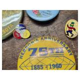 Lot of 80s Era Pins and Lapel Pins