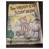 Lot of 2 Vintage Giant Coloring Books - Minimal Coloring on a few pages