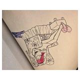 Lot of 2 Vintage Giant Coloring Books - Minimal Coloring on a few pages
