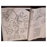 Lot of 2 Vintage Giant Coloring Books - Minimal Coloring on a few pages