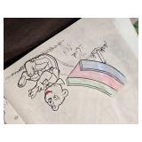 Lot of 2 Vintage Giant Coloring Books - Minimal Coloring on a few pages