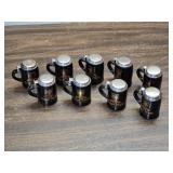Lot of 9 Mini Rumple Minz Lidded Mug Style Shot Glasses