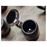 Lot of 9 Mini Rumple Minz Lidded Mug Style Shot Glasses