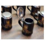 Lot of 9 Mini Rumple Minz Lidded Mug Style Shot Glasses