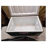 Lot of 3 Vintage Green Coleman Coolers - One has cracked plastic - See pics for condition