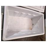 Lot of 3 Vintage Green Coleman Coolers - One has cracked plastic - See pics for condition