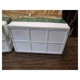 Lot of 3 Vintage Green Coleman Coolers - One has cracked plastic - See pics for condition
