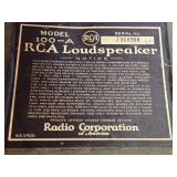 RCA Model 100-A Loudspeaker - Cracked fabric in the back