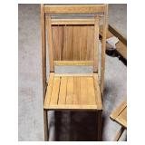 Lot of 4 Vintage Wooden Folding Chairs