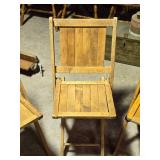 Lot of 4 Vintage Wooden Folding Chairs