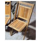 Lot of 4 Vintage Wooden Folding Chairs