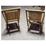 Lot of 4 Vintage Wooden Folding Chairs