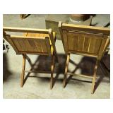 Lot of 4 Vintage Wooden Folding Chairs