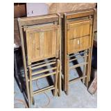 Lot of 4 Vintage Wooden Folding Chairs