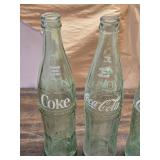 Lot of 8 Vintage Coca-Cola Bottles