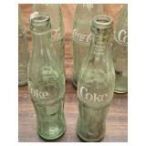 Lot of 8 Vintage Coca-Cola Bottles