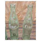 Lot of 8 Vintage Coca-Cola Bottles