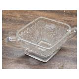 Crystal Candy Dish with Cut Glass, Cream and Sugar Servers