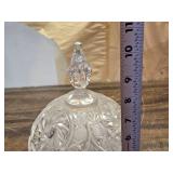 Crystal Candy Dish with Cut Glass, Cream and Sugar Servers