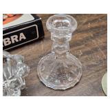 Crystal, Wood and Glass Candle Holders