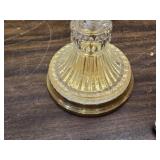 3 Candle Crystal and Metal Candelabra with Ash Tray Midway - Has Crystals to Hang from the Candle Holders, Not all are There