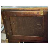 Large Vintage Glass Top and Wood Shop or Store Counter