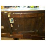 Large Vintage Glass Top and Wood Shop or Store Counter